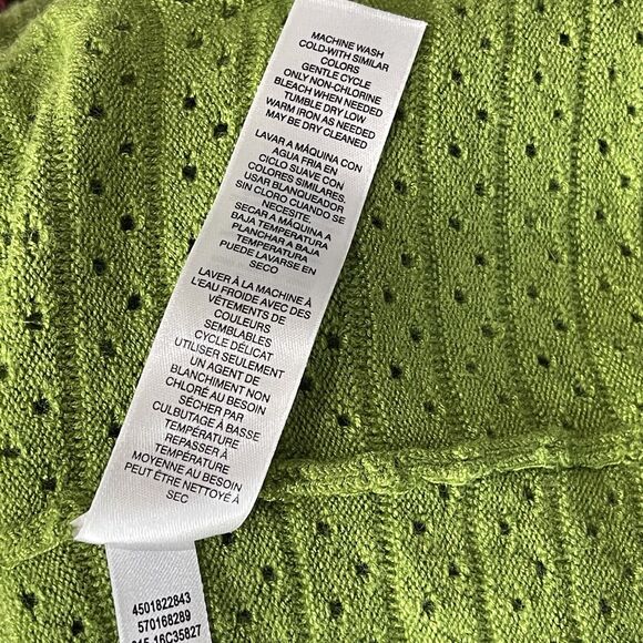 Chico's SZ 0 (Small) Crop Cardigan Sweater Stretch Elbow Sleeves Hook 'n Eye - Picture 8 of 8